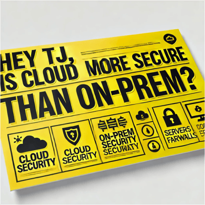 Hey TJ, is cloud more secure than on-prem infrastructure?